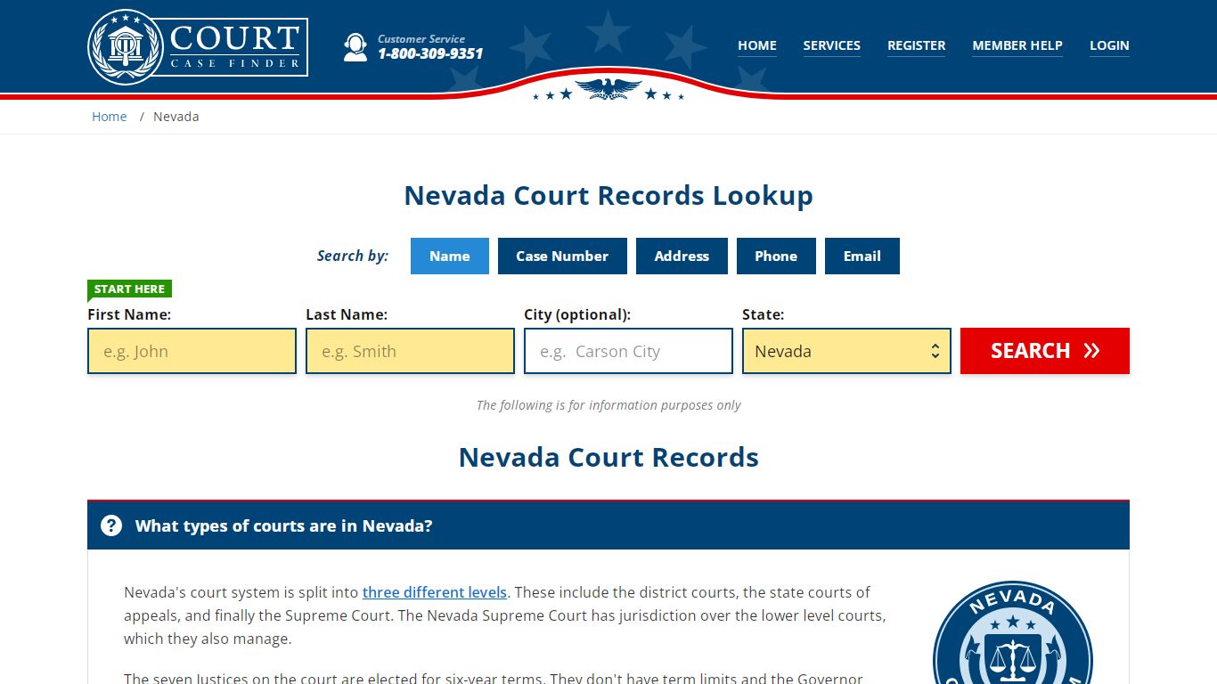 Nevada Court Records Lookup - NV Court Case Search